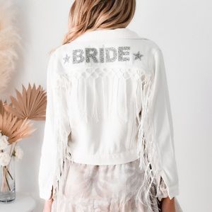 Fringe Jacket Bride Jean Jacket w/ Tassel fringe